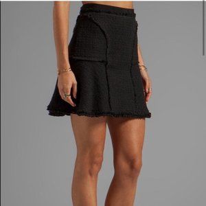 Rebecca Taylor Tweed Flounce Skirt in Black Size 0